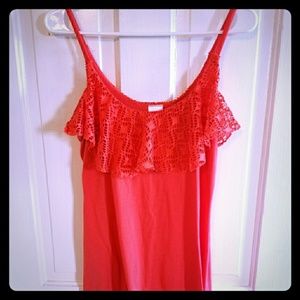 Crocheted Top Beach Coverup